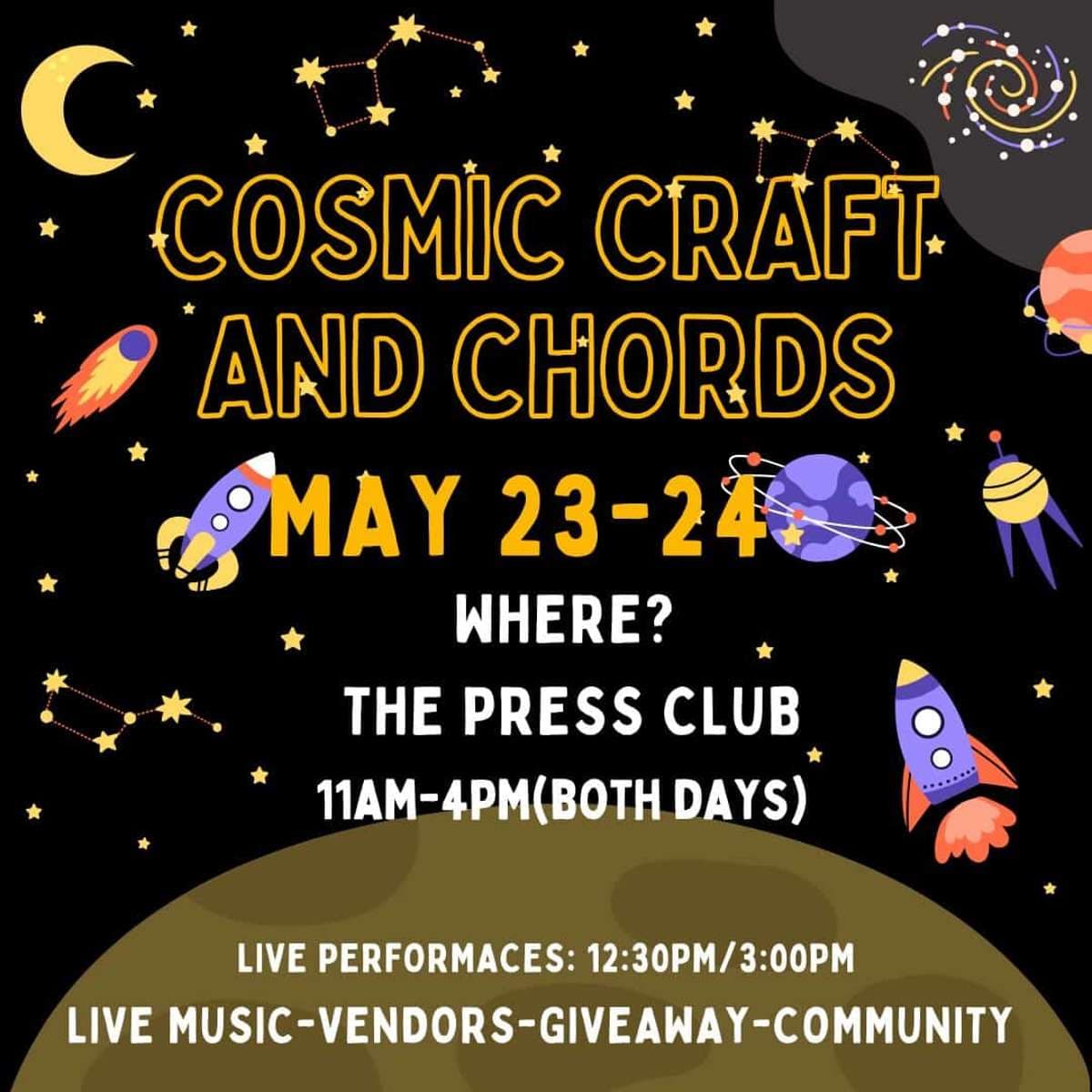 Cosmic Craft and Chords Faire at The Press Club