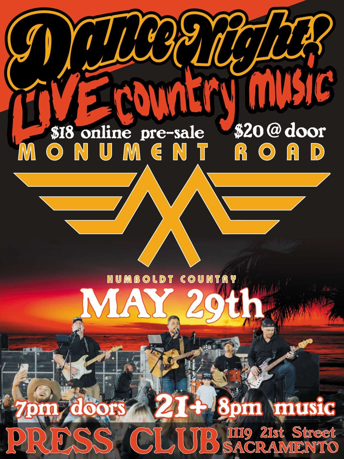 Monument Road Country Night at The Press Club