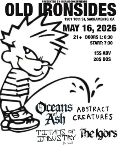 Oceans Of Ash with Abstract Creatures, Titans of Industry & The Igors at Old Ironsides