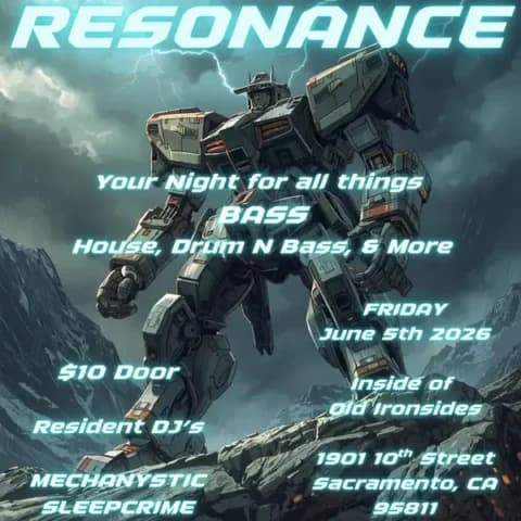 RESONANCE: House & DnB Night with Mehcanystic & SLEEPCRIME at Old Ironsides