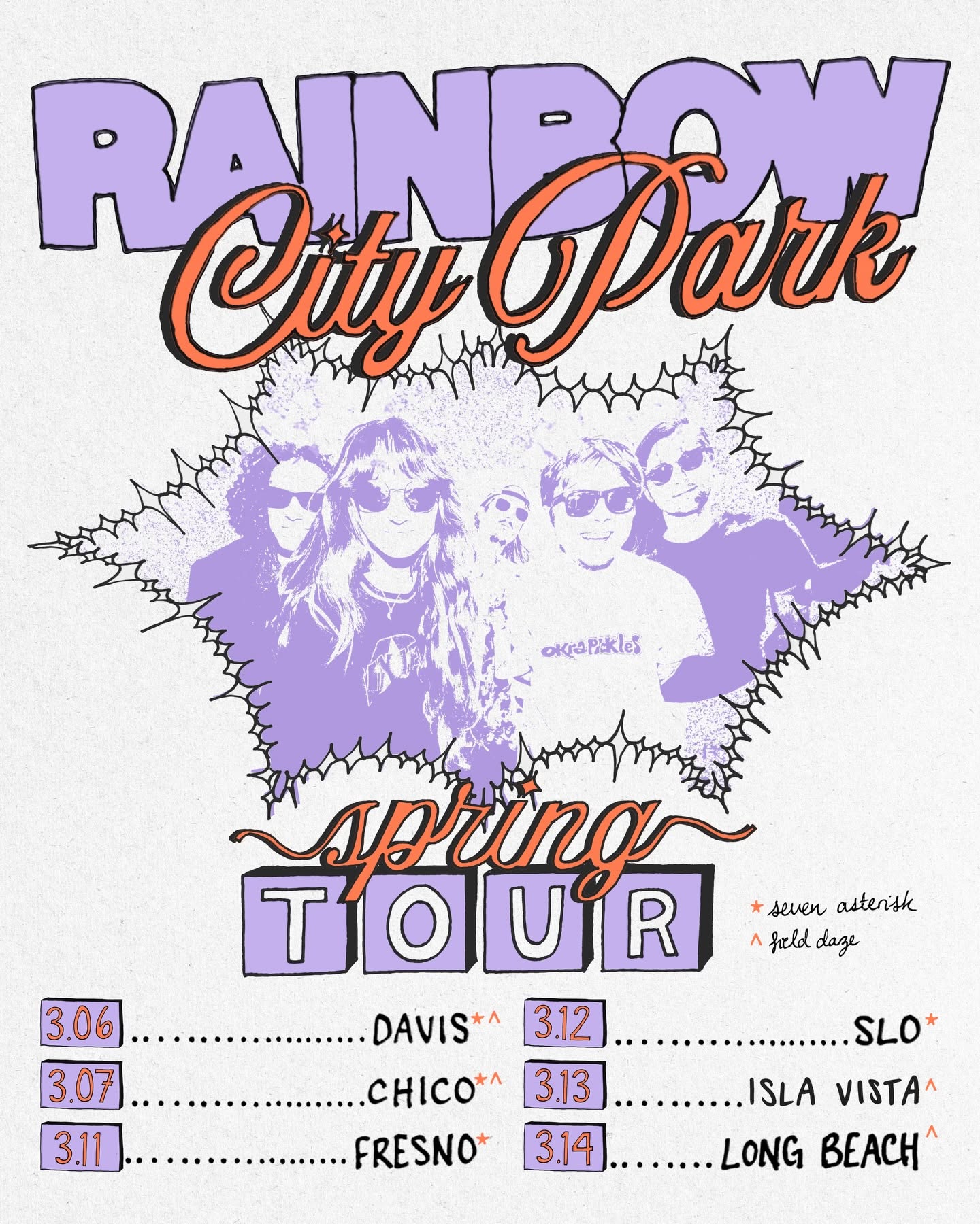 Spring Tour 2026 · six cities, nine days